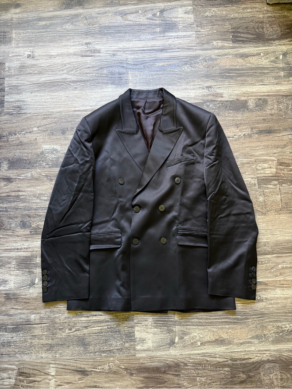 Ernest W. Baker Double Breasted Satin Blazer